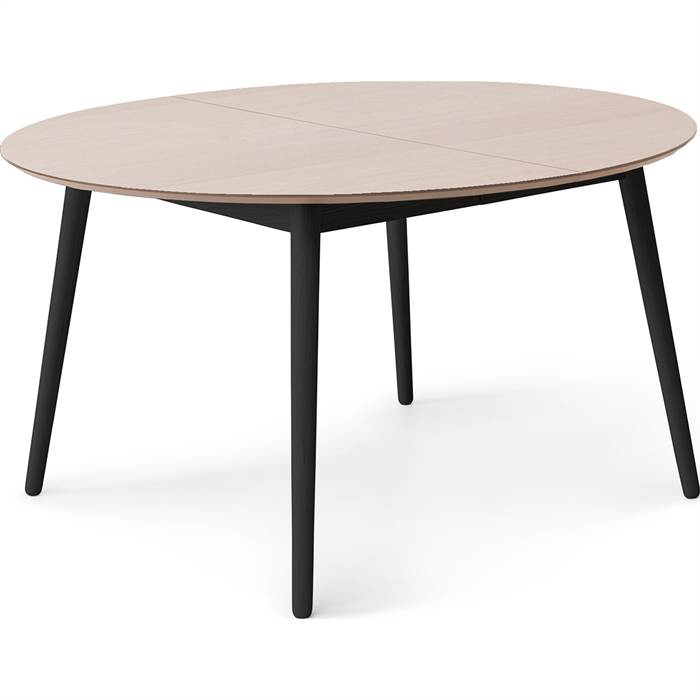 Meza By Hammel Spisebord Round  :135 Cm  Eg Finér Ben   Sort Bejdset Ask