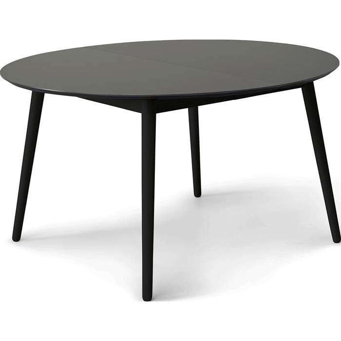Meza By Hammel Spisebord Round  :135 Cm  Grafit Antifinger Laminat Ben   Sort Bejdset Ask