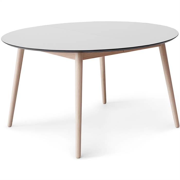 Meza By Hammel Spisebord Round  :135 Cm  Hvid Laminat Ben   Hvidpigm  Eg