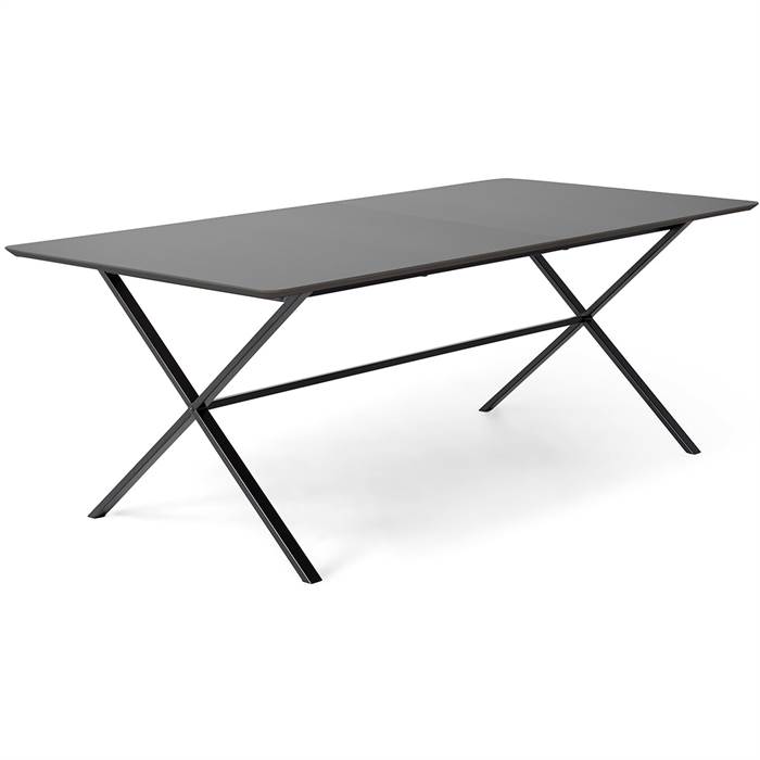 Meza By Hammel Spisebord Boat 165   90 Cm  Grafit Antifinger Laminat Cross Stel