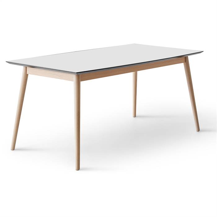 Meza By Hammel Spisebord Boat 165   90 Cm  Hvid Laminat Ben   Hvidpigm  Eg