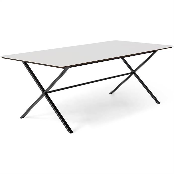 Meza By Hammel Spisebord Boat 165   90 Cm  Hvid Laminat Cross Stel