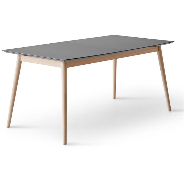 Meza By Hammel Spisebord Boat 165   90 Cm  Sort Antifinger Laminat Ben   Hvidpigm  Eg