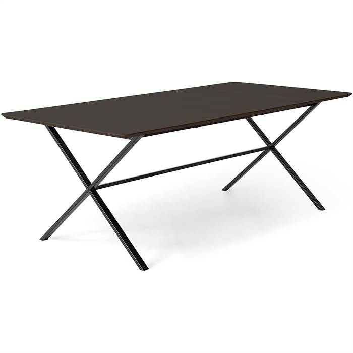 Meza By Hammel Spisebord Boat 165   90 Cm  Sort Antifinger Laminat Cross Stel