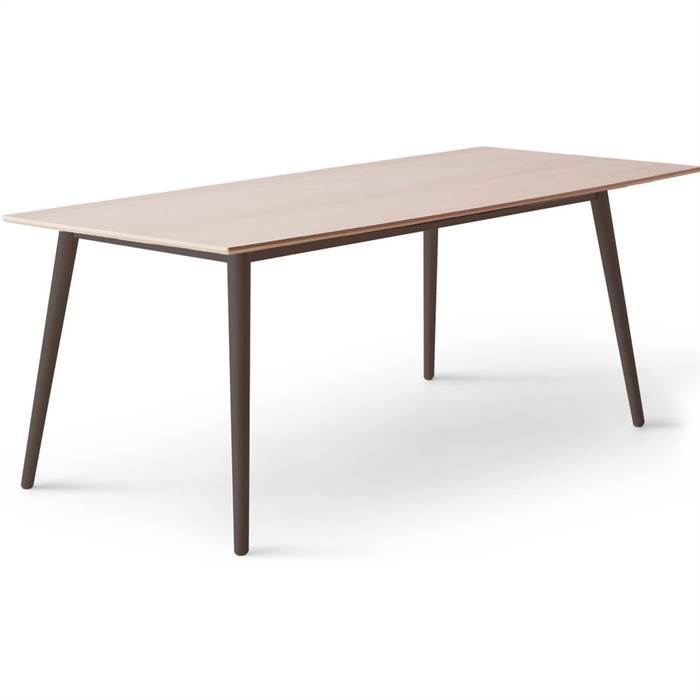 Meza By Hammel Spisebord Boat 165   90 Cm  Eg Finér Ben   Sort Bejdset Ask