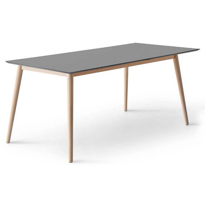 Meza By Hammel Spisebord Square 165   90 Cm  Graphit Antifinger Laminat Ben   Hvidpigm  Eg