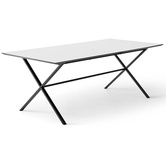 Meza By Hammel Spisebord Square 165   90 Cm  Hvid Laminat Cross Stel
