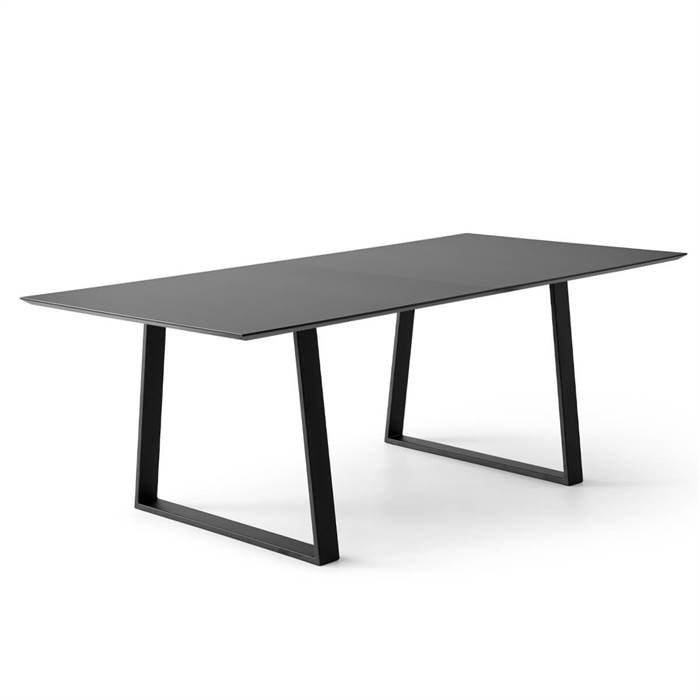 Meza By Hammel Spisebord Square 165   90 Cm  Sort Antifinger Laminat Trapez Stel