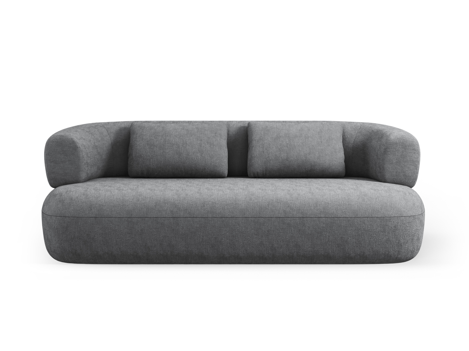 Micadoni Jenny Sofa    Sæder Antracitgrå Chenille Og Sort Plast