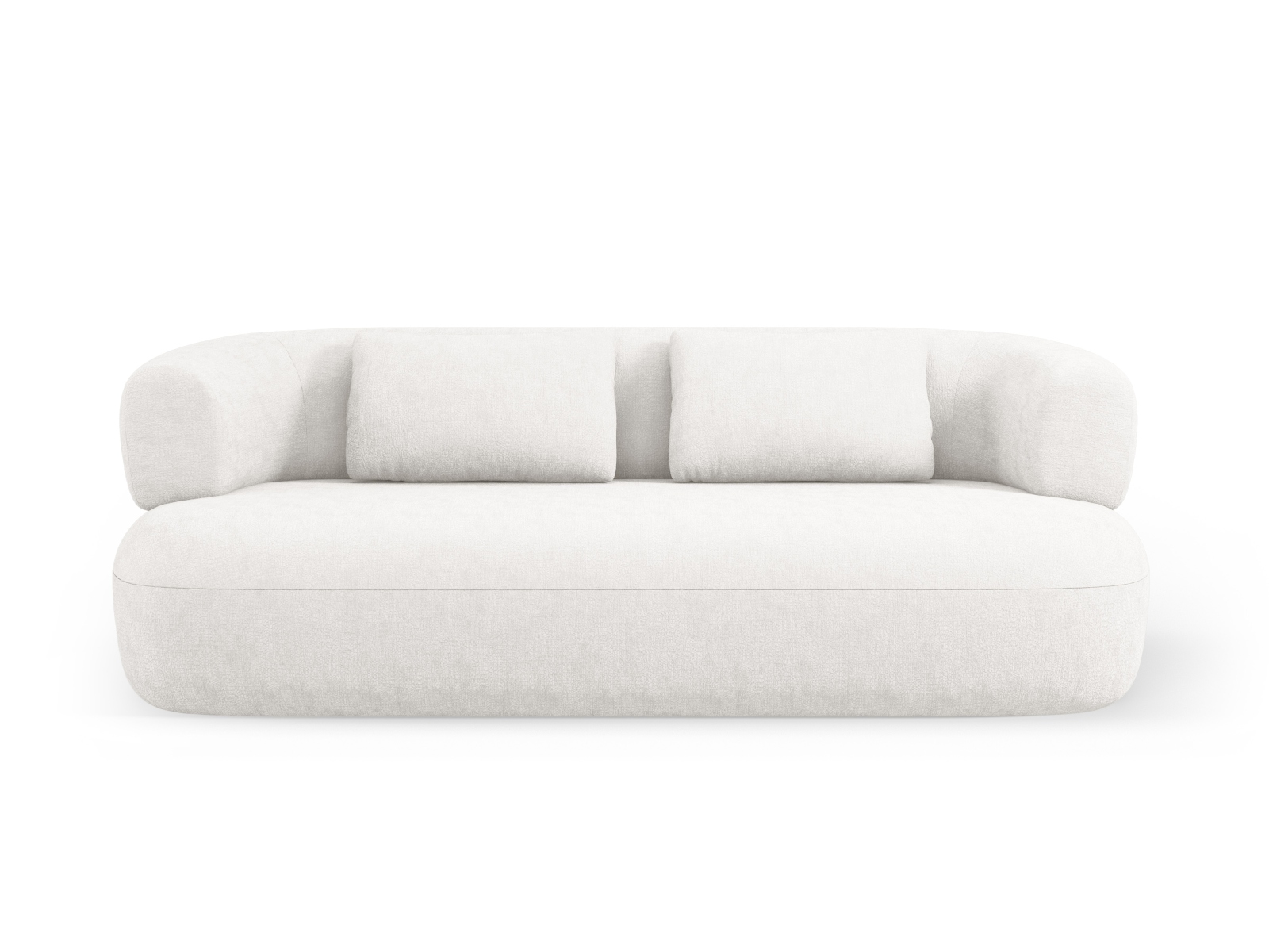 Micadoni Jenny Sofa    Sæder Beige Chenille Og Sort Plast