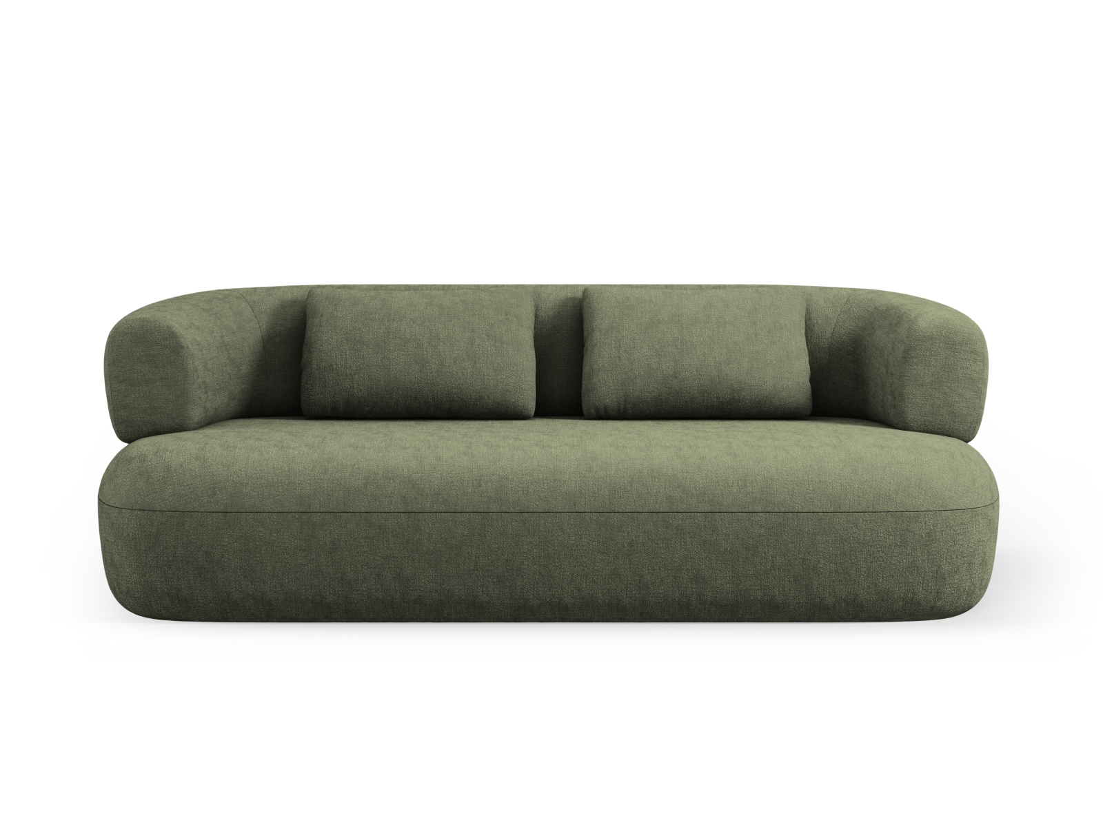 Micadoni Jenny Sofa    Sæder Grøn Chenille Og Sort Plast