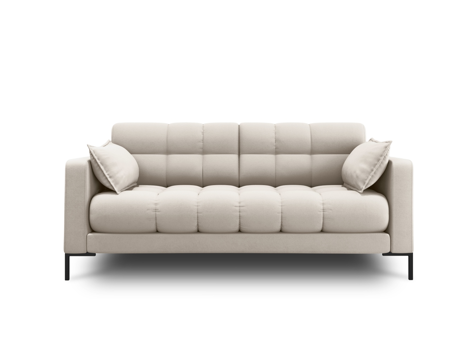 Micadoni Mamaia Sofa    Sæder Beige Stof Og Sort Metal
