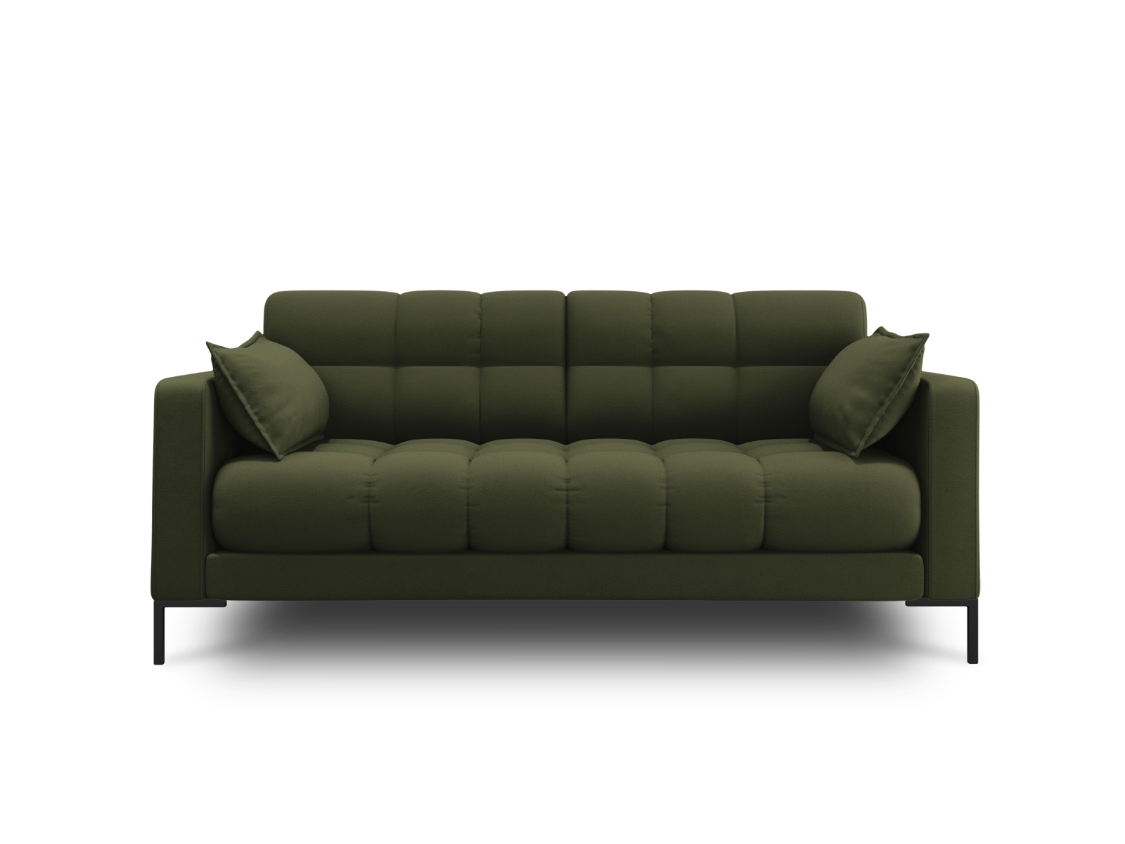 Micadoni Mamaia Sofa    Sæder Grøn Stof Og Sort Metal
