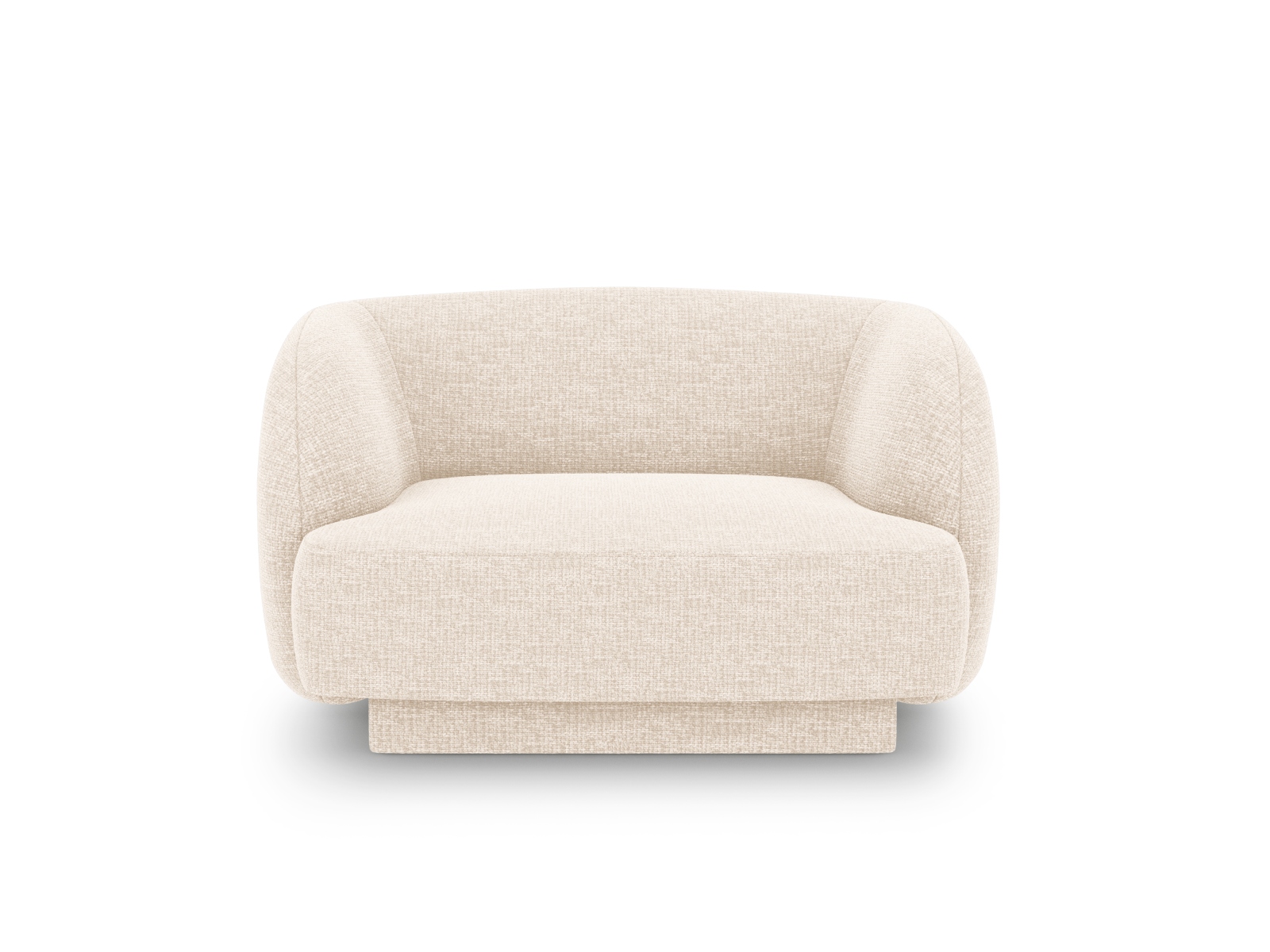 Micadoni Miley Lænestol     Armlæn    Sæde Beige Chenille Og Sort Plast