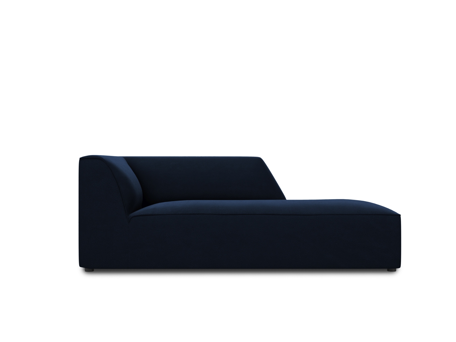 Micadoni Ruby Chaiselong  Højre Blå Fløjl Og Sort Plast  180x93x69