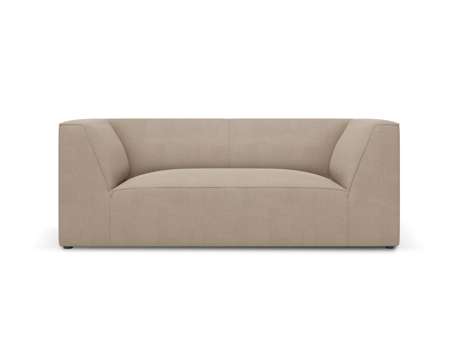 Micadoni Ruby Sofa    Sæder Beige Fløjl Og Sort Plast