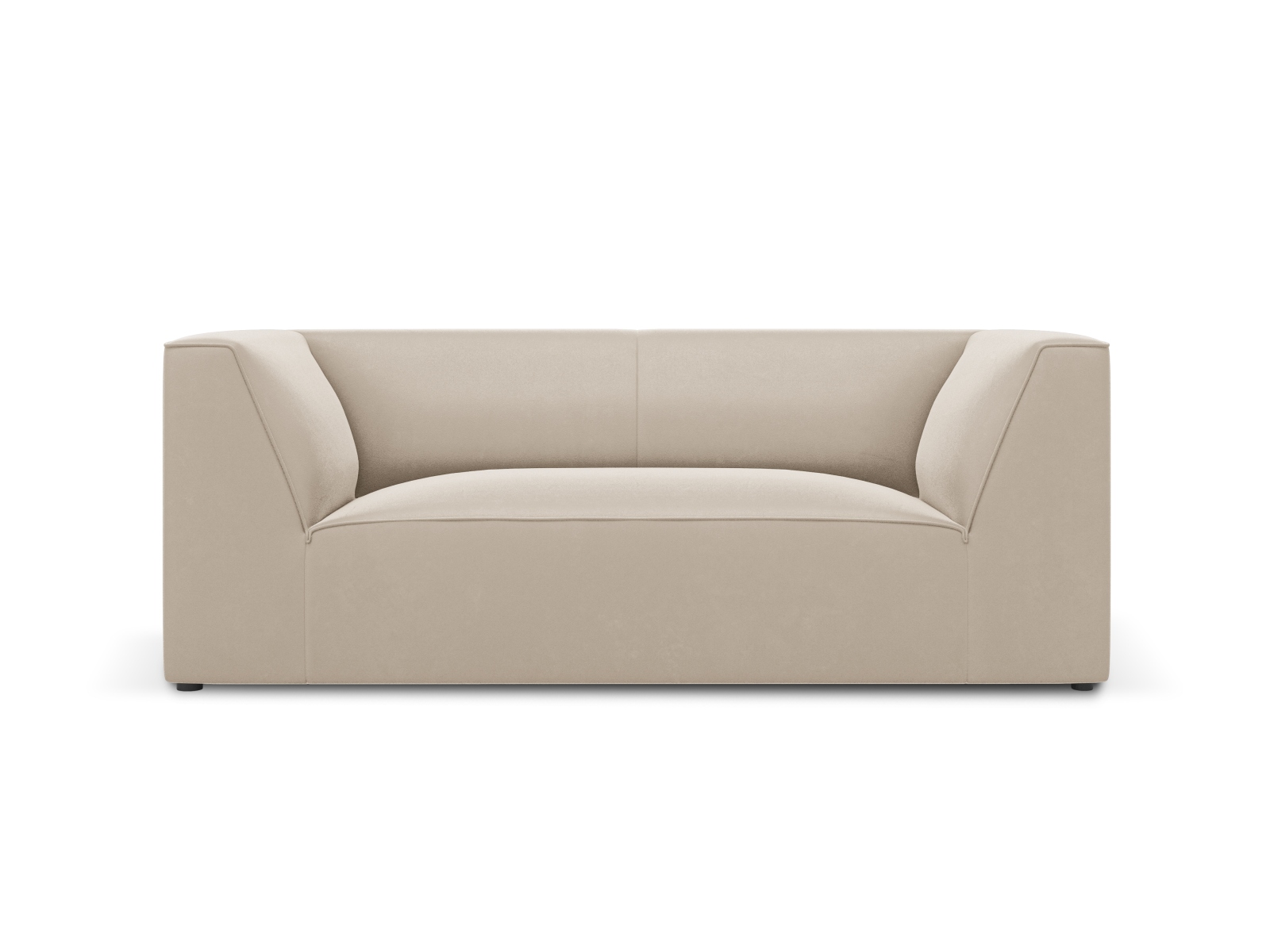 Micadoni Ruby Sofa    Sæder Beige Fløjl Og Sort Plast