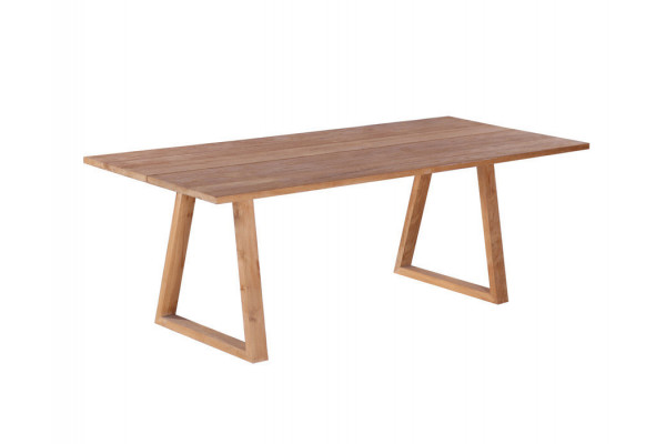 Milo Plankebord 90x200 Cm   Bordben   Teak Trapez
