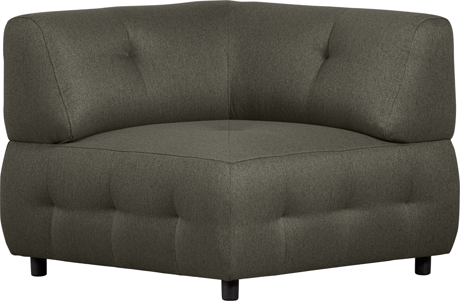 Modulær Hjørneelement Sofa Woood Louis Grøn Vævet Polyester B90xd90xh73 Cm