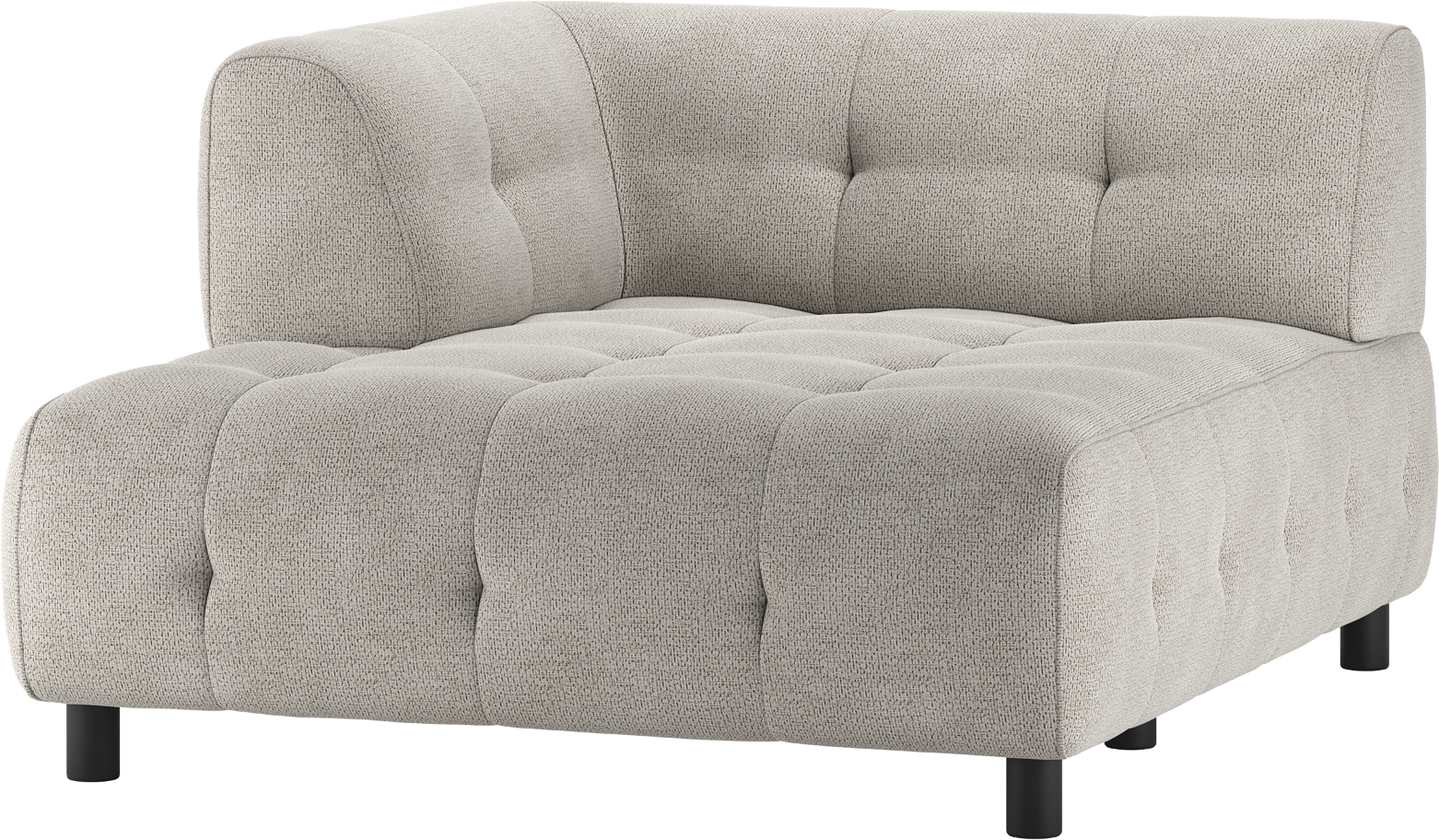 Modulær Sofa     Chaiselong Venstre Woood Louis Lysegrå Chenille Polyester