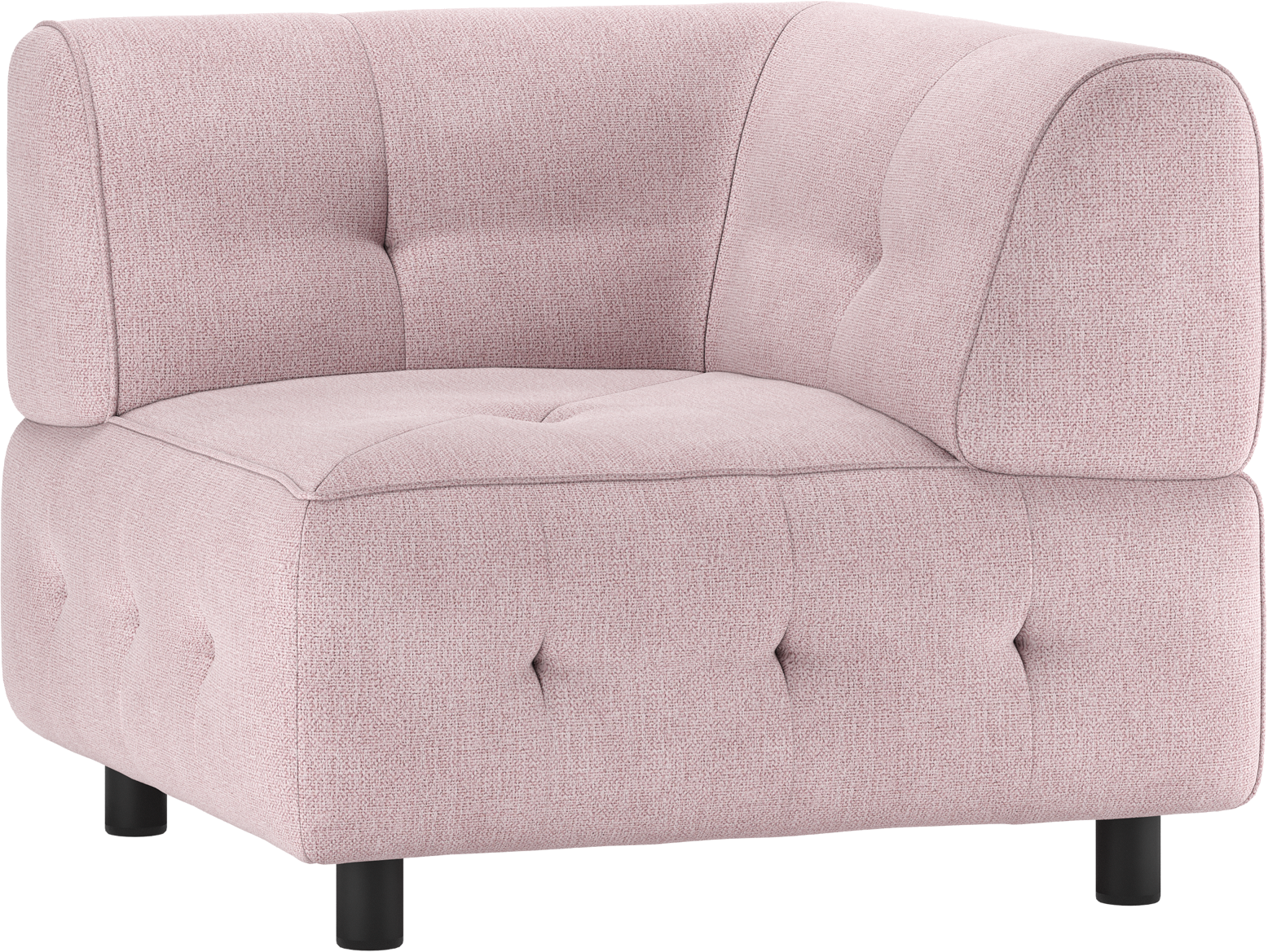 Modulær Sofa Hjørneelement Woood Louis Lyserød Fladvævet Polyester 73   90   90 Cm