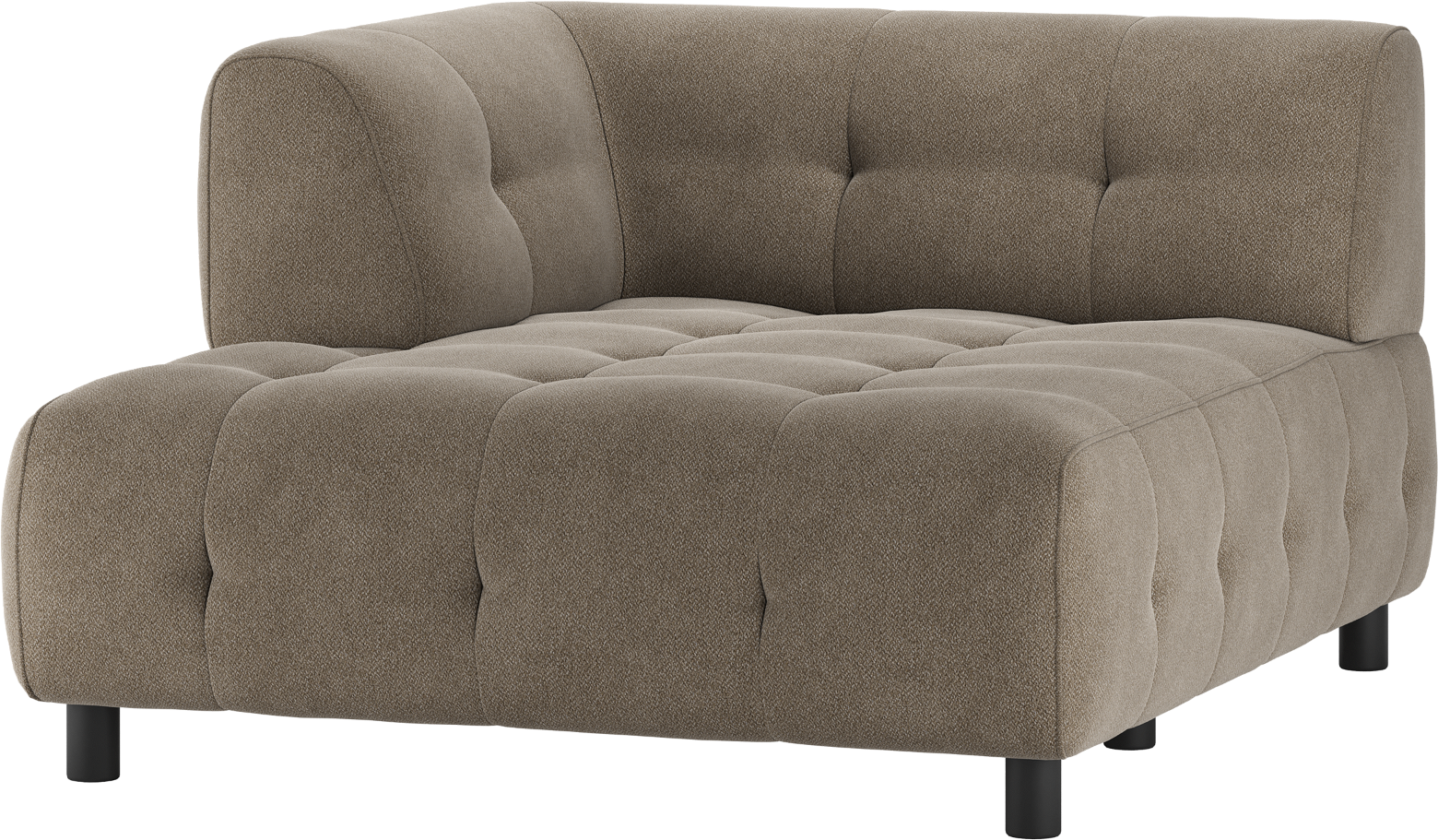 Modulsofa     Chaiselong Venstre Woood Louis Lysegrøn Vævet Polyester