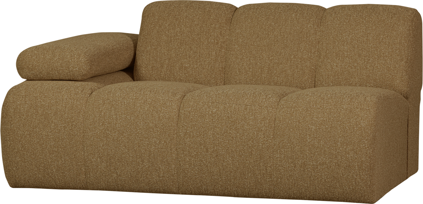 Modulsofa Sofamodul Woood Mojo    -pers Venstre 164 Cm   Gul Brun Melange Bouclé 100  Polyester