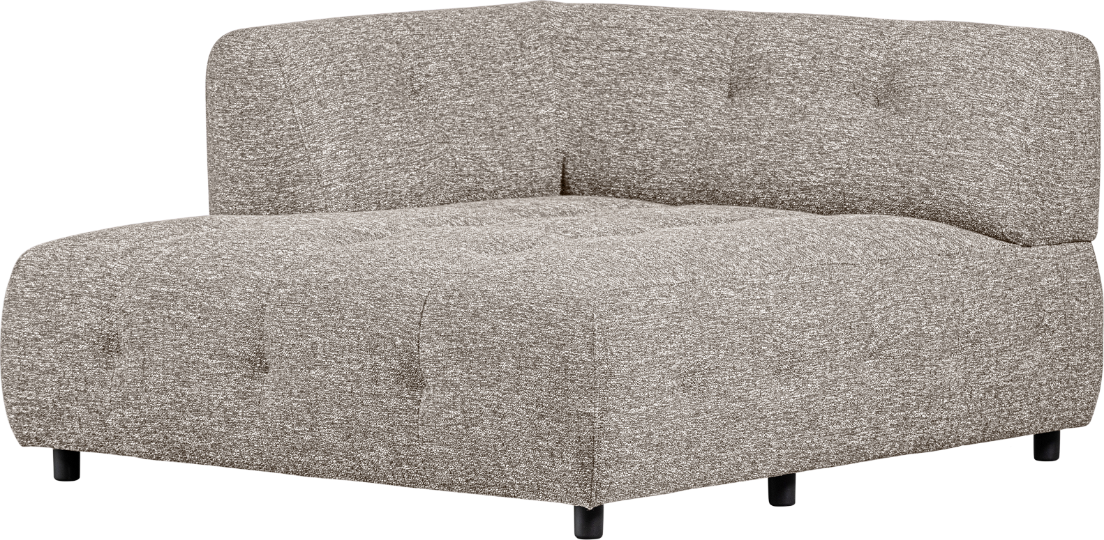 Modulsofa Woood Louis     Chaiselong Venstre Lysegrå Melange 122x140 Cm