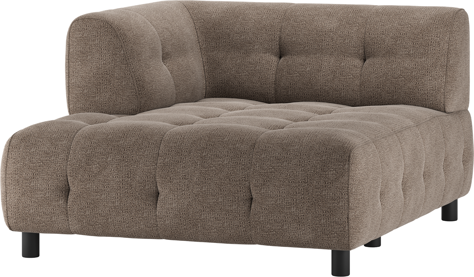 Modulsofa Woood Louis Sektionsofa    -pers  Chaiselong Venstre Kaffe Chenille Polyester H73ã B122ã L140 Cm