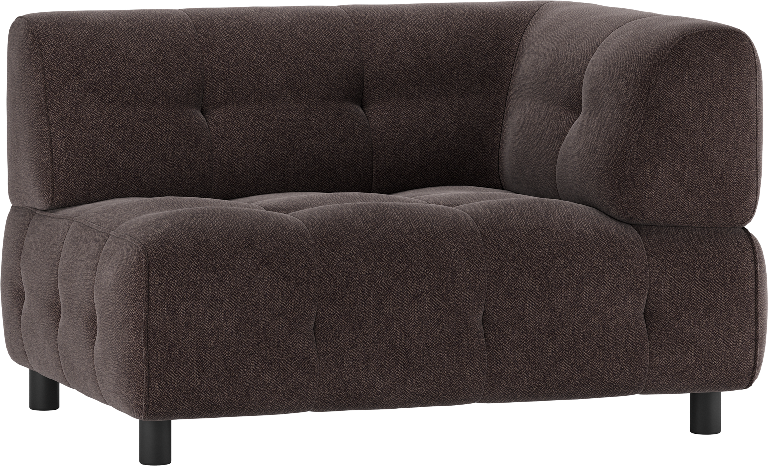 Modulsofa Woood Louis Sofaelement    -sæder Højre   Vævet Polyester Kaffe B90ã D122ã H73 Cm