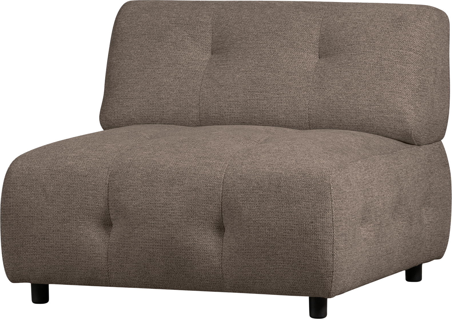Modulsofa Woood Louis    -sæder Chenille Kaffe Polyester