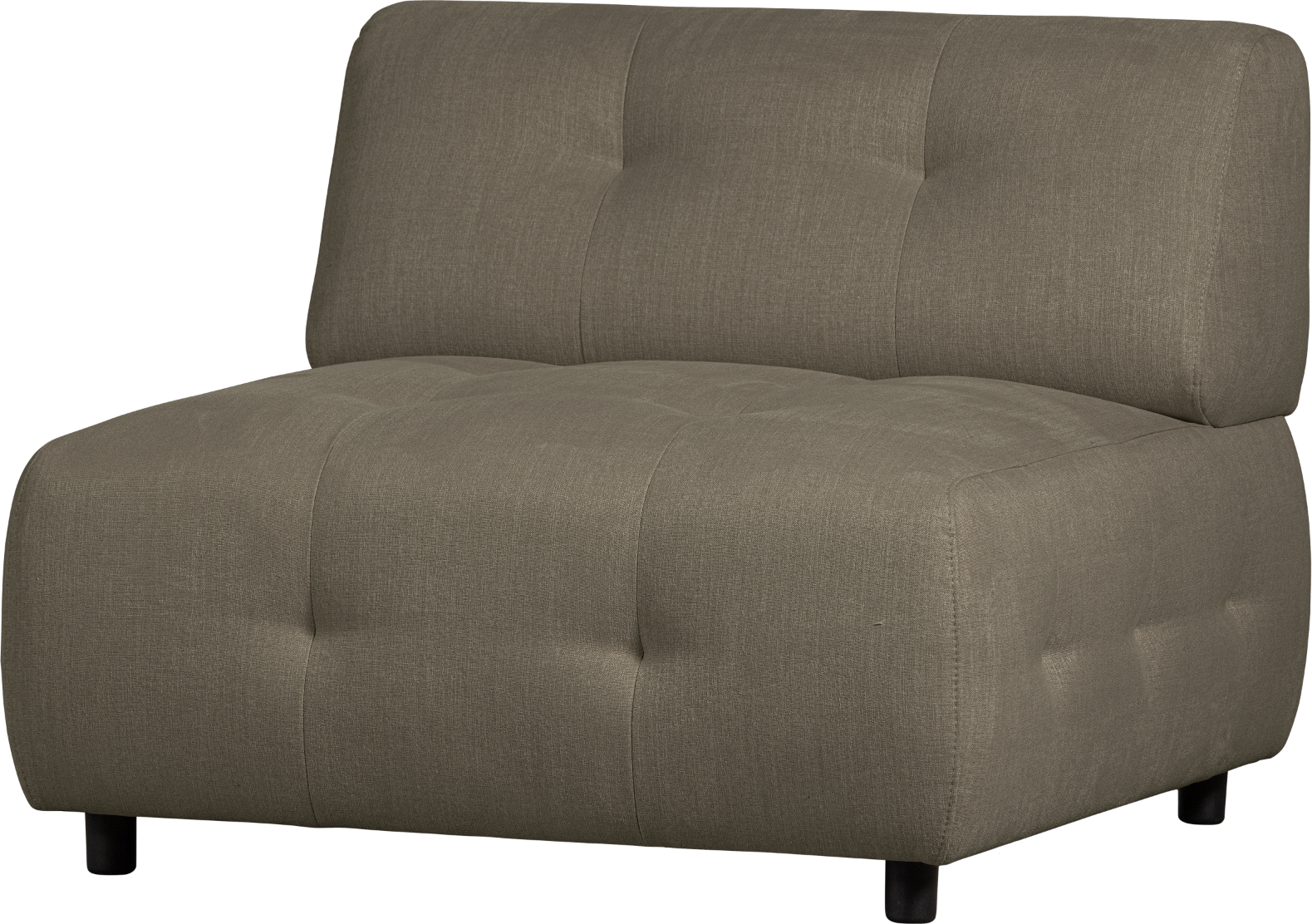 Modulsofa Woood Louis    -sæder Fladvævet Polyester Grøn 90x90x73 Cm