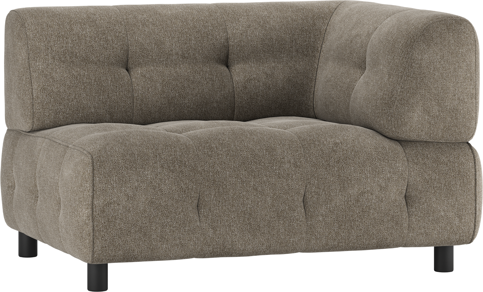 Modulsofa Woood Louis    -sæders Højre Armlæn Fladvævet Polyester Grøn