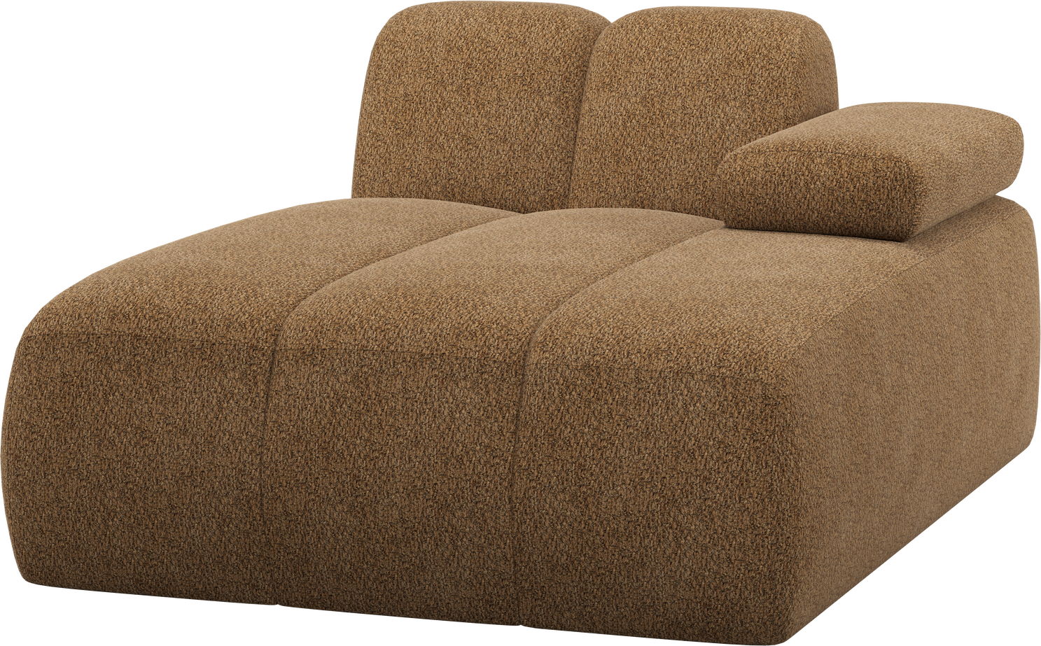 Modulsofa Woood Mojo  Chaiselong Højre  Honninggul Valley   Chenille 100  Polyester  H74   B284   D160 Cm