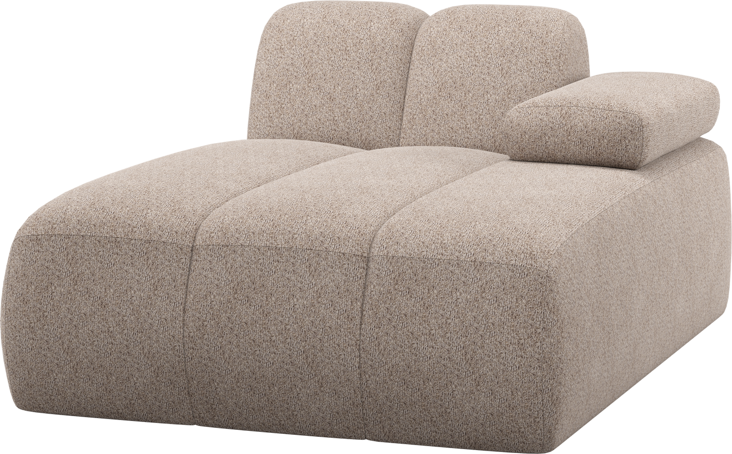 Modulsofa Woood Mojo Chaiselong Højre 284x160 Cm Mørk Sand Valley   Chenille Blød Og Voluminøs