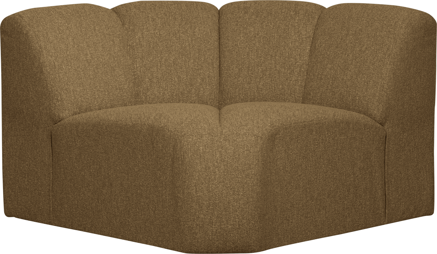 Modulsofa Woood Mojo Hjørnemodul  Bouclé Gul Brun Melange  Fast Struktur  Martindale 100 000