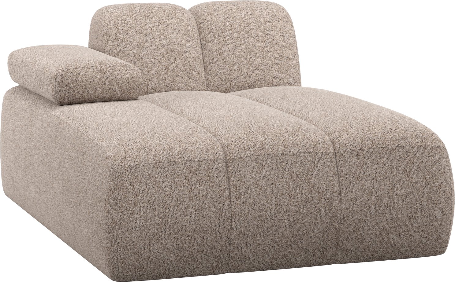 Modulsofa Woood Mojo Valley  -chenille  Venstrevendt Chaiselong  Mørk Sand  Manuelt Justerbare Armlæn  284ã 160ã 74 Cm