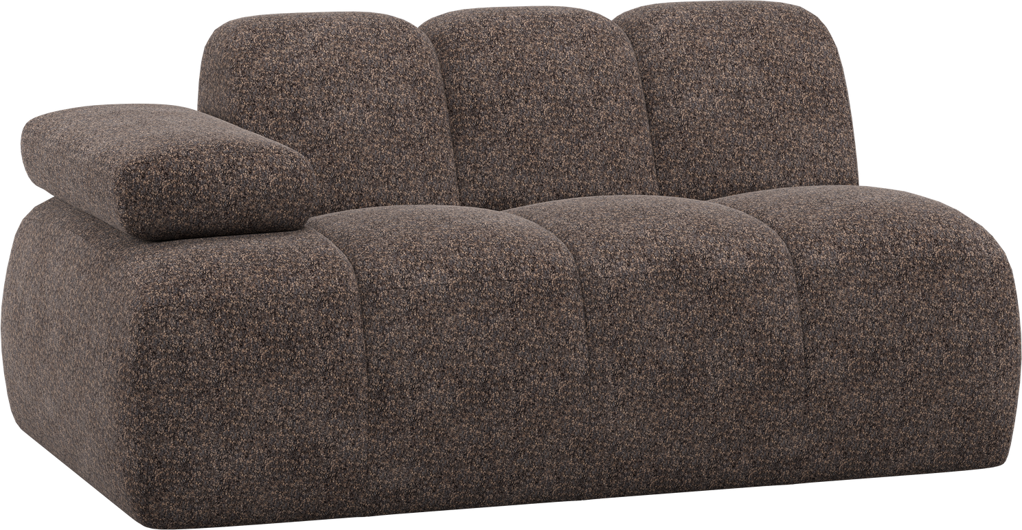 Modulsofa Woood Mojo    -personers Venstre Valley   Chenille Brun  100  Polyester