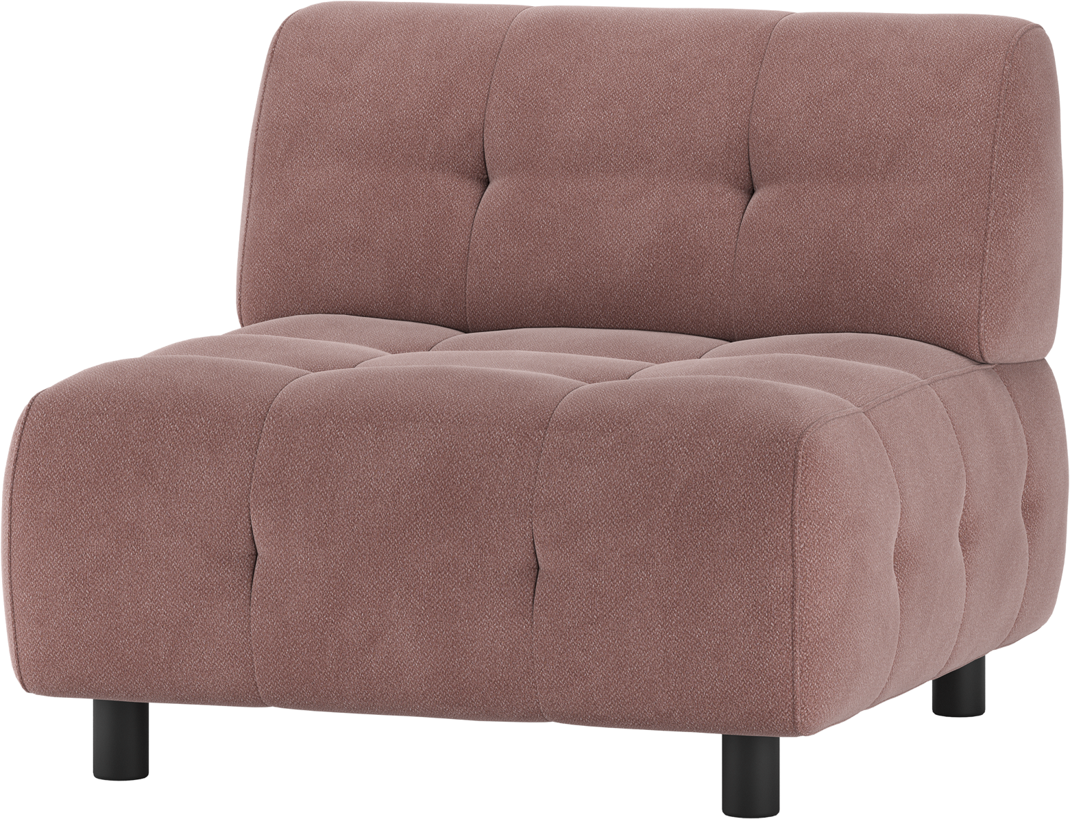 Modulsofa    -personers Woood Louis Lyserød Vævet Polyester