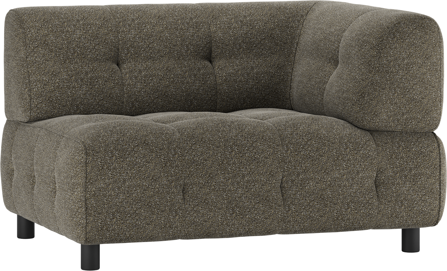 Modulsofa    -sæder Woood Louis Grov Melange Polyester Lysegrøn H73   B90   L122 Cm