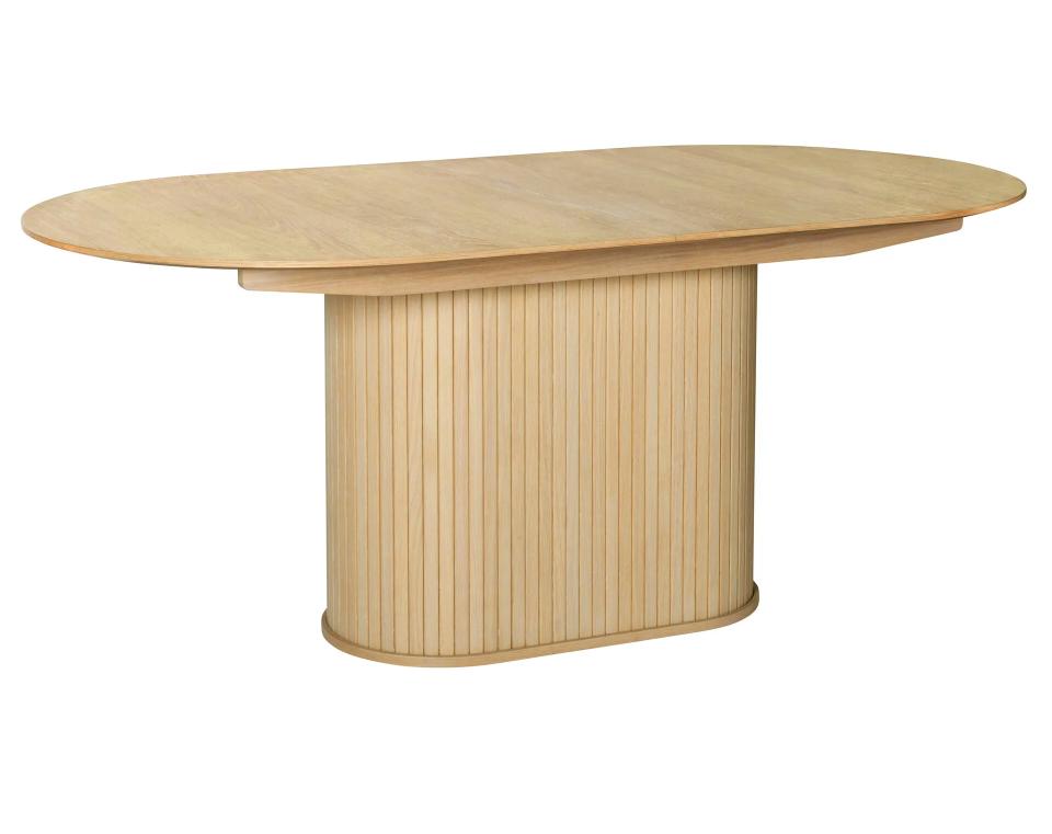 Unique Furniture Nola Spisebord     Tillægsplade  Oval Natur Egetræ  95x180-230