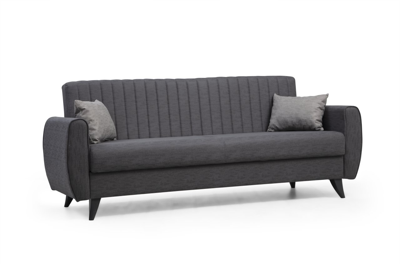Nordvärk Alkon   Pers  Sovesofa Mørkegrå Stof Og Plast
