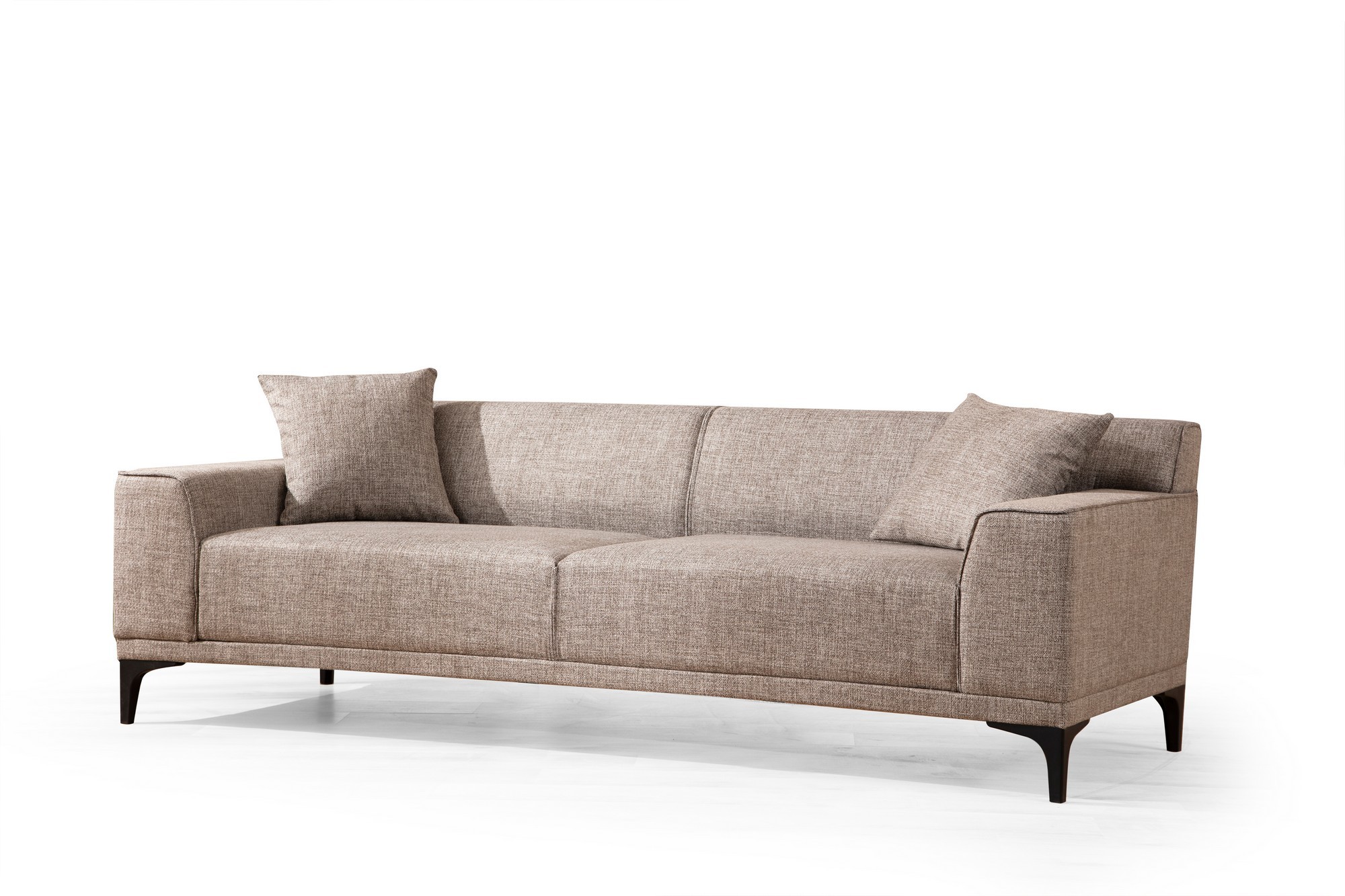 Nordvärk Petra   Pers  Sofa Fawn Polyester Og Sort Plast