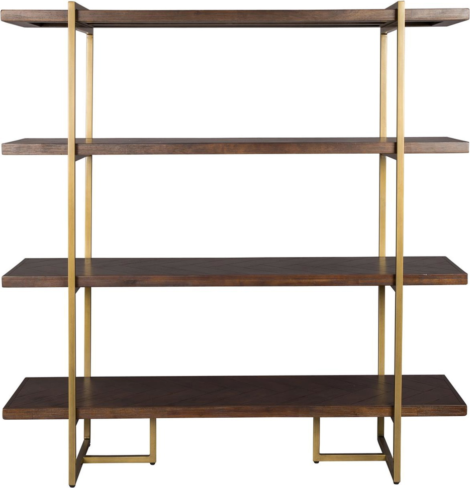 Opbevaringsreol Dutchbone Class   Askegrå Akaciefiner Med Stålunderstel 146ã 140ã 40 Cm