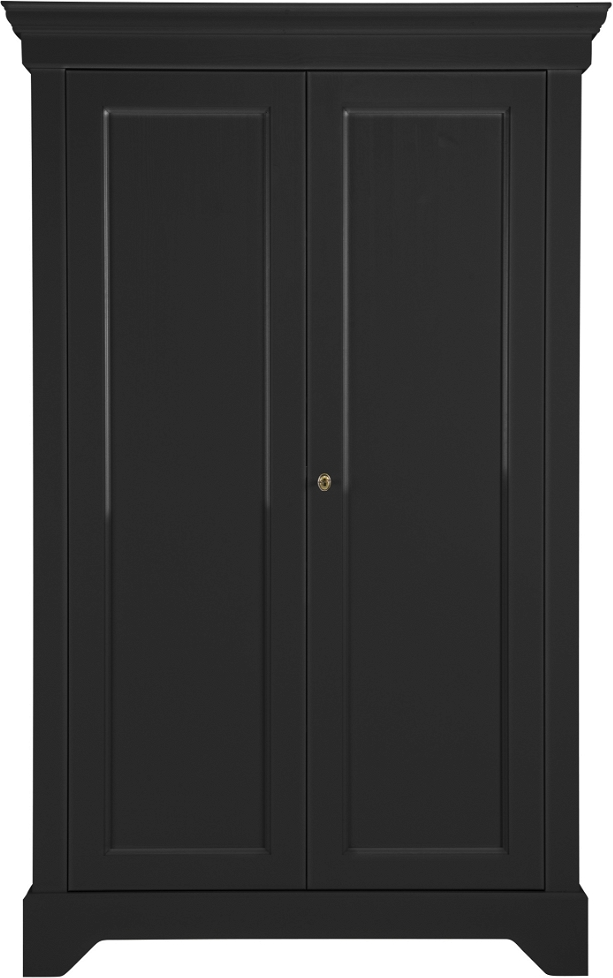Opbevaringsskab Med Låger Woood Isabel   Fsc-certificeret Fyrretræ   Sort  H191ã B118ã D47 Cm