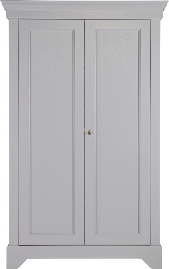 Opbevaringsskab Woood Isabel   Massiv Fsc-certificeret Fyrretræ  Betongrå H191xb118xd47 Cm
