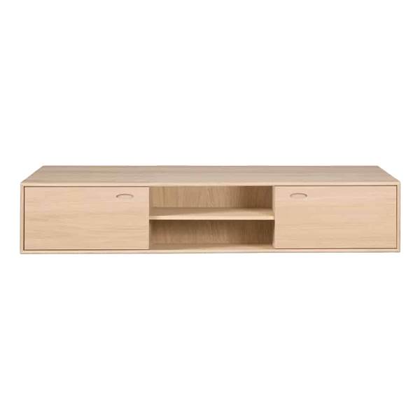 Pbj Oculus 175 Vægthængt Reol Lys Lakeret Eg 45 Cm