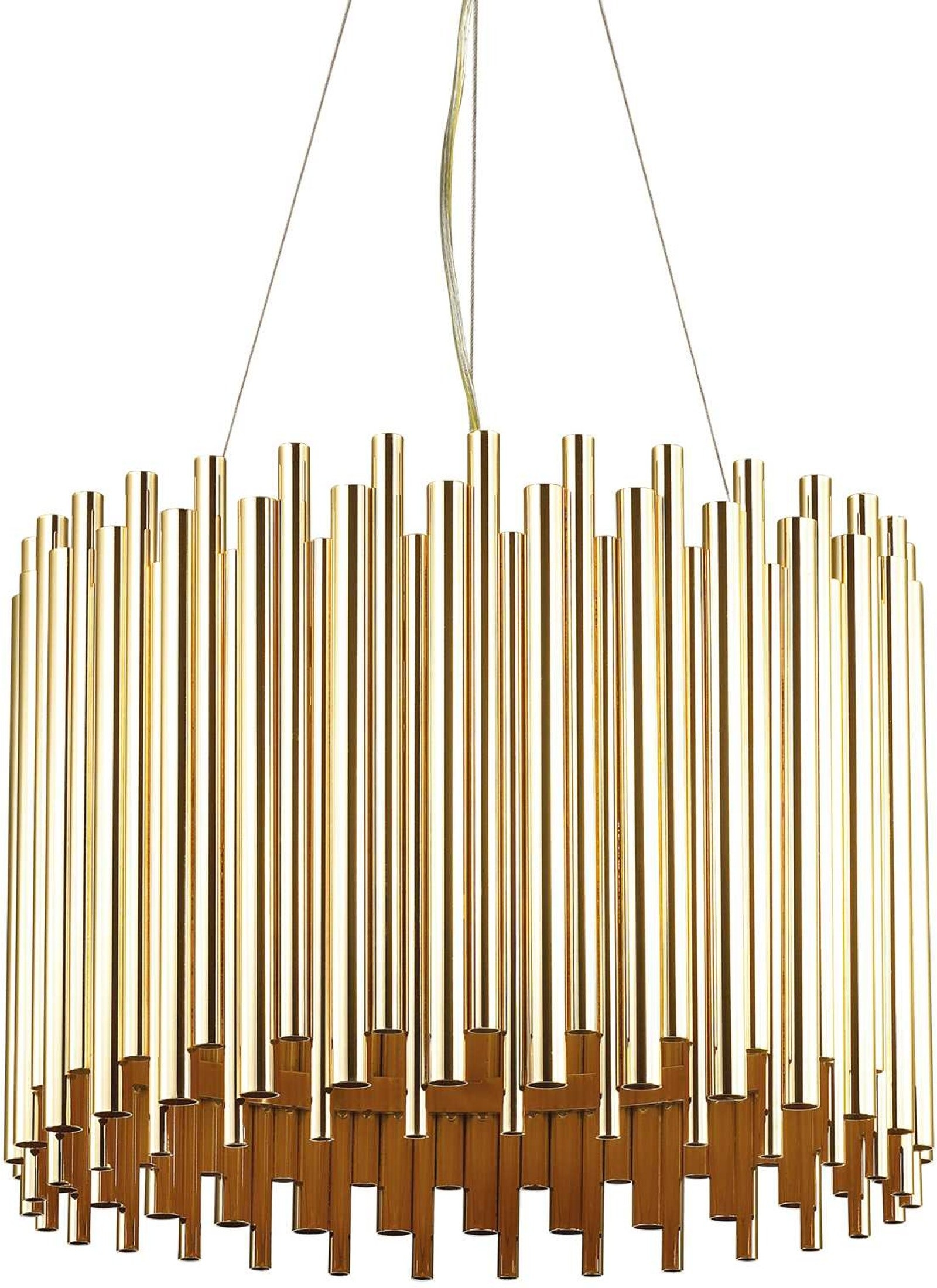 Pendellampe Ideal Lux Pan Loftlampe   Guld ø47 Cm Justerbar Højde 50-151 Cm 5xe27