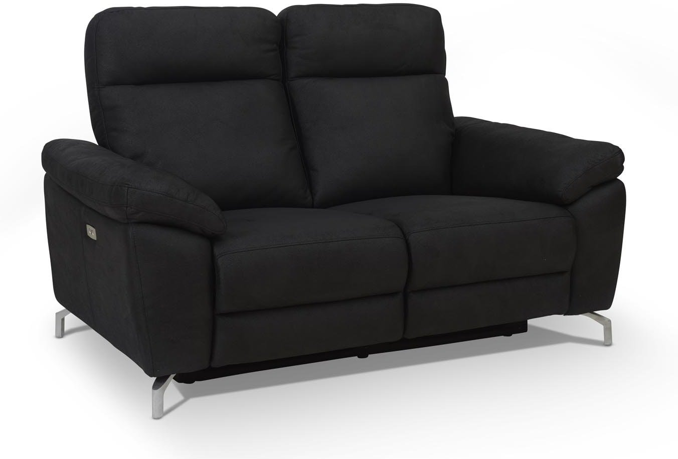 Raymond   Hallmark Edinburgh  -personers Sofa   Sort Stof Med Højt Ryglæn Og Metalben