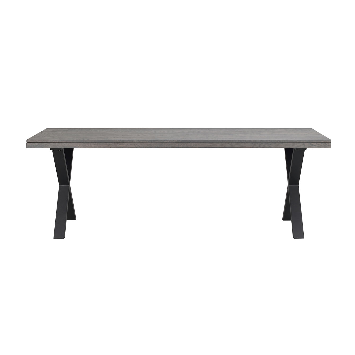 Rowico Brooklyn Rektangulær Spisebord     Udtræk Mørkt Egetræ     -ben   Sort Metal  220x95